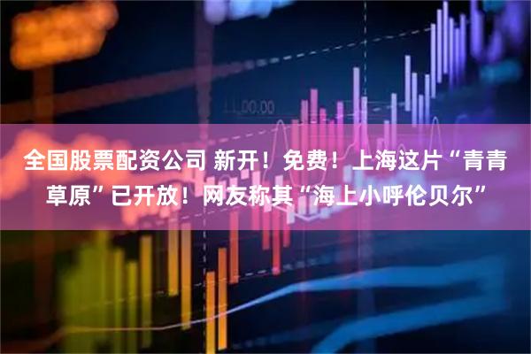 全国股票配资公司 新开！免费！上海这片“青青草原”已开放！网友称其“海上小呼伦贝尔”